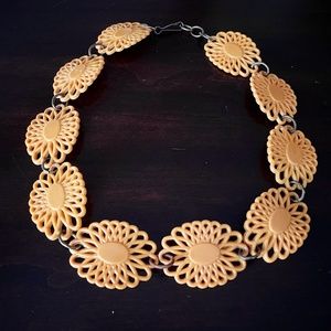1930s-era Vintage Yellow Necklace (Possibly Bakelite Jewelry)